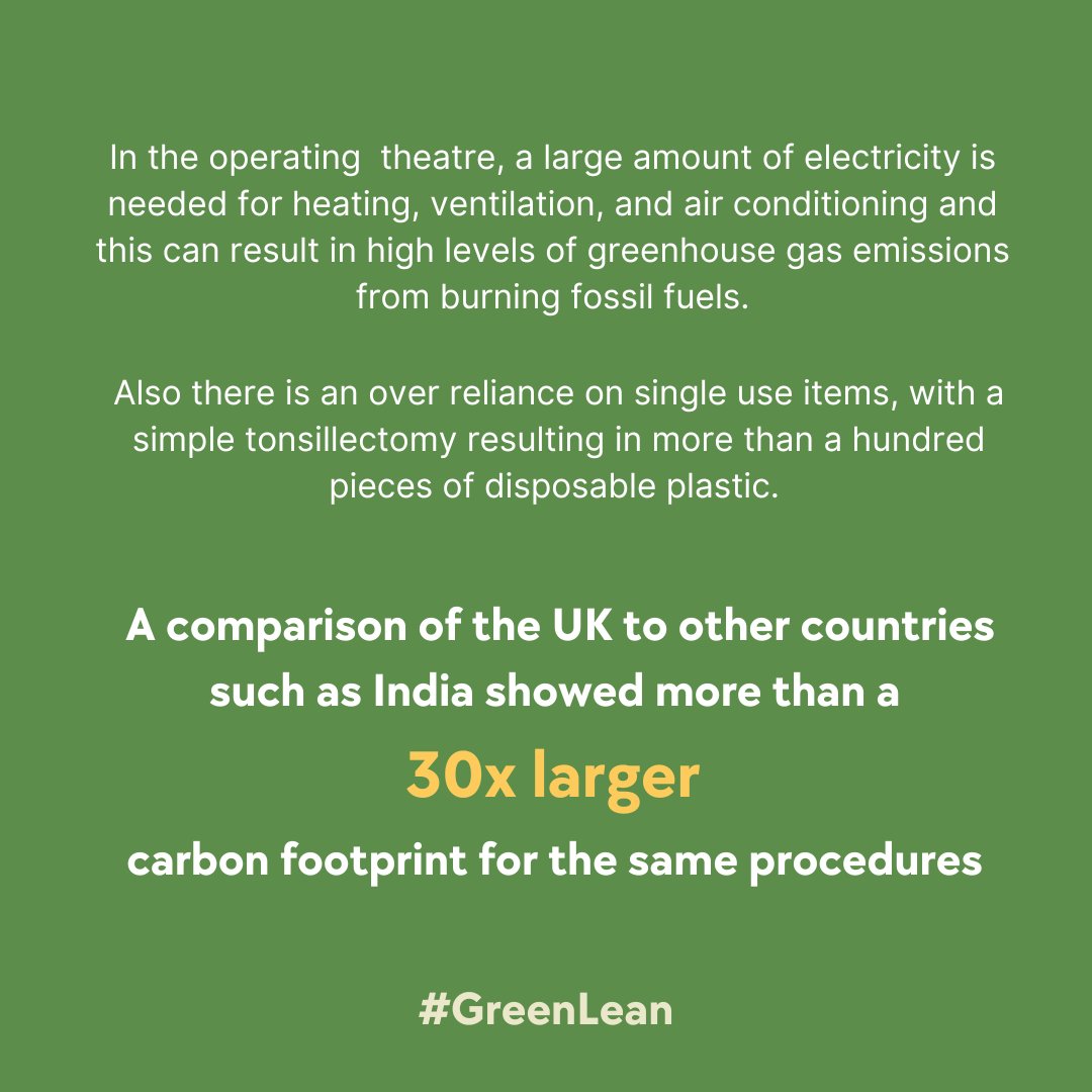 LeanGreenSurg's tweet photo. Surgery's role in climate change is bigger than you think! Surgical procedures are energy and resource-intesnive. The good news is we can make a difference! Adopt eco-friendly practices and advocate for systemic change. Let's transform care for a healthier planet. #greenlean https://t.co/a0hYQFjBHJ
