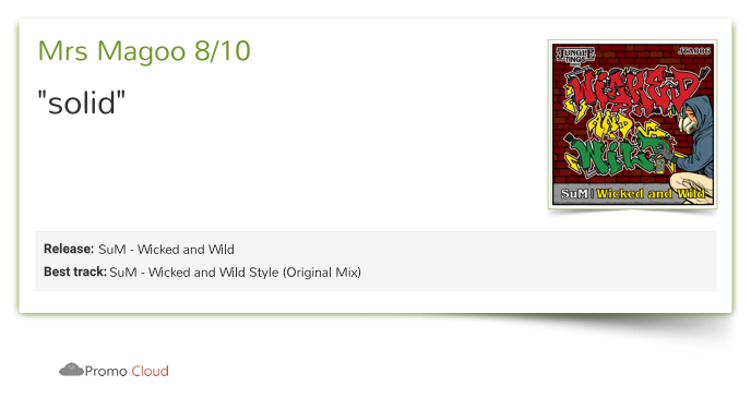 Mrs Magoo reviewed SuM - Wicked and Wild. 8/10