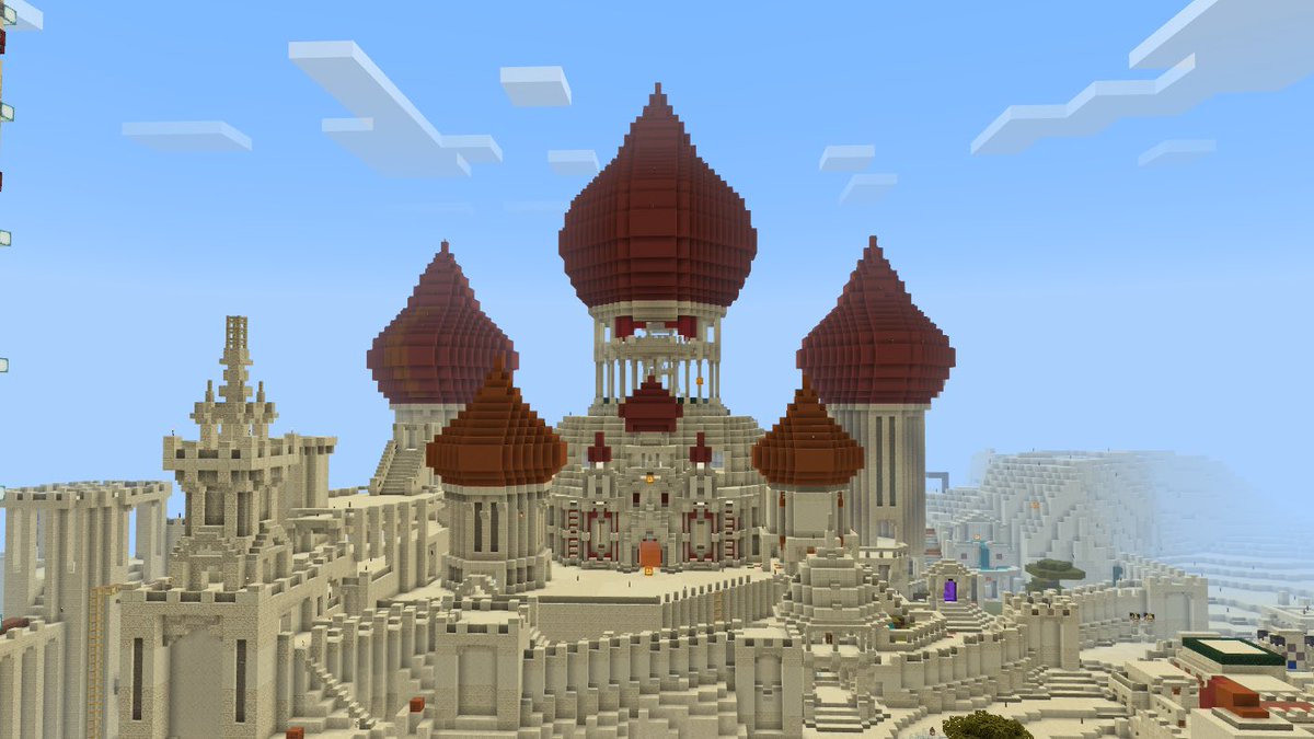 こんばんは
蒸しカボチャ🎃です
今日暑かったねー( ꒪Д꒪)
#カボチャ王国
砂漠拠点進歩99%完成しますた✨
どう？よくない？
結構お気に入りなんだけど🤤

あとはメンバーカラーの旗立てて完成かな