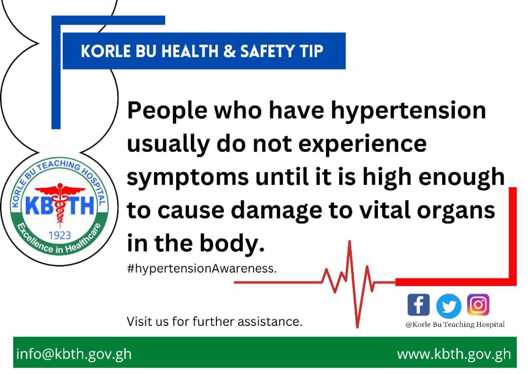 Hypertension or High blood Pressure  can seriously hurt important organs like your heart, brain, kidneys, and eyes.
#WorldHypertensionDay