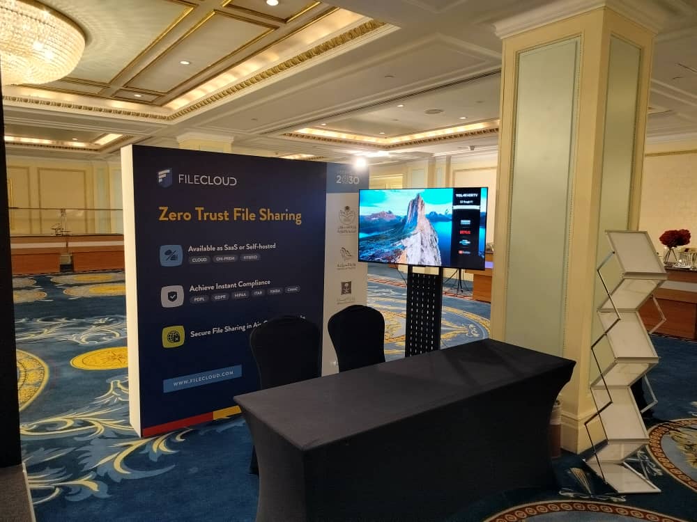 getfilecloud's tweet photo. That's a wrap on #CyberNextKSA2023! The team enjoyed two jam-packed days of exhibiting alongside industry-driven dialogue from over 25 #Cybersecurity Leaders from Saudi Arabia, GCC, and the globe.

#SaudiArabia #EFSS #ZeroTrust https://t.co/m8aPUDzy4W