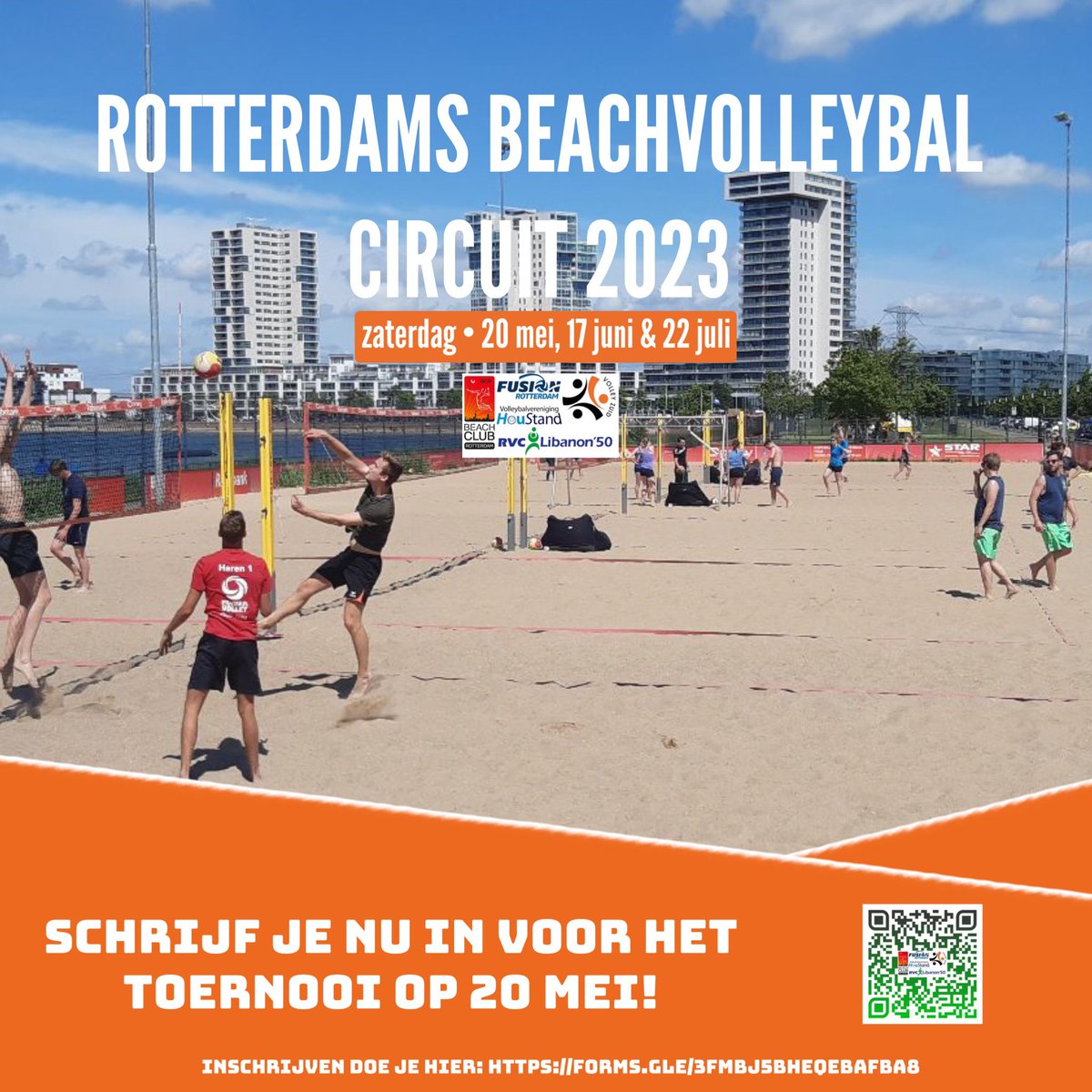 Zaterdag op onze velden weer het eerste toernooi van het Rotterdams Beach Circuit, met nu >40 teams! Nog tot morgen 12.00 uur om je aan te melden! Ga naar het inschrijfformulier: forms.gle/LhQJey9hFggfVJ…
#ikwilbeachen #beachvolleybalmetiedereen