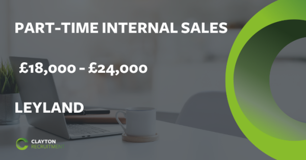 HOT JOB: Part-Time Internal Sales 
LOCATION: Leyland 

>>Apply Now!<< 

📞 Contact Tracy Bolan on 01772 259 121 to find out more or 

💼 Apply directly below: 

#newjob #apply #Leyland #InternalSales #ClaytonRecruitment3e tinyurl.com/2ghhbns2