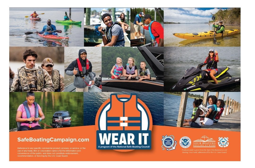 Wear Your Life Jacket at Work Day is TOMORROW, and we can't wait to celebrate and help share the #safeboating message! This is the kickoff to National Safe Boating Week. Visit our Facebook page to join the contest! 

 #safeboating #wearit