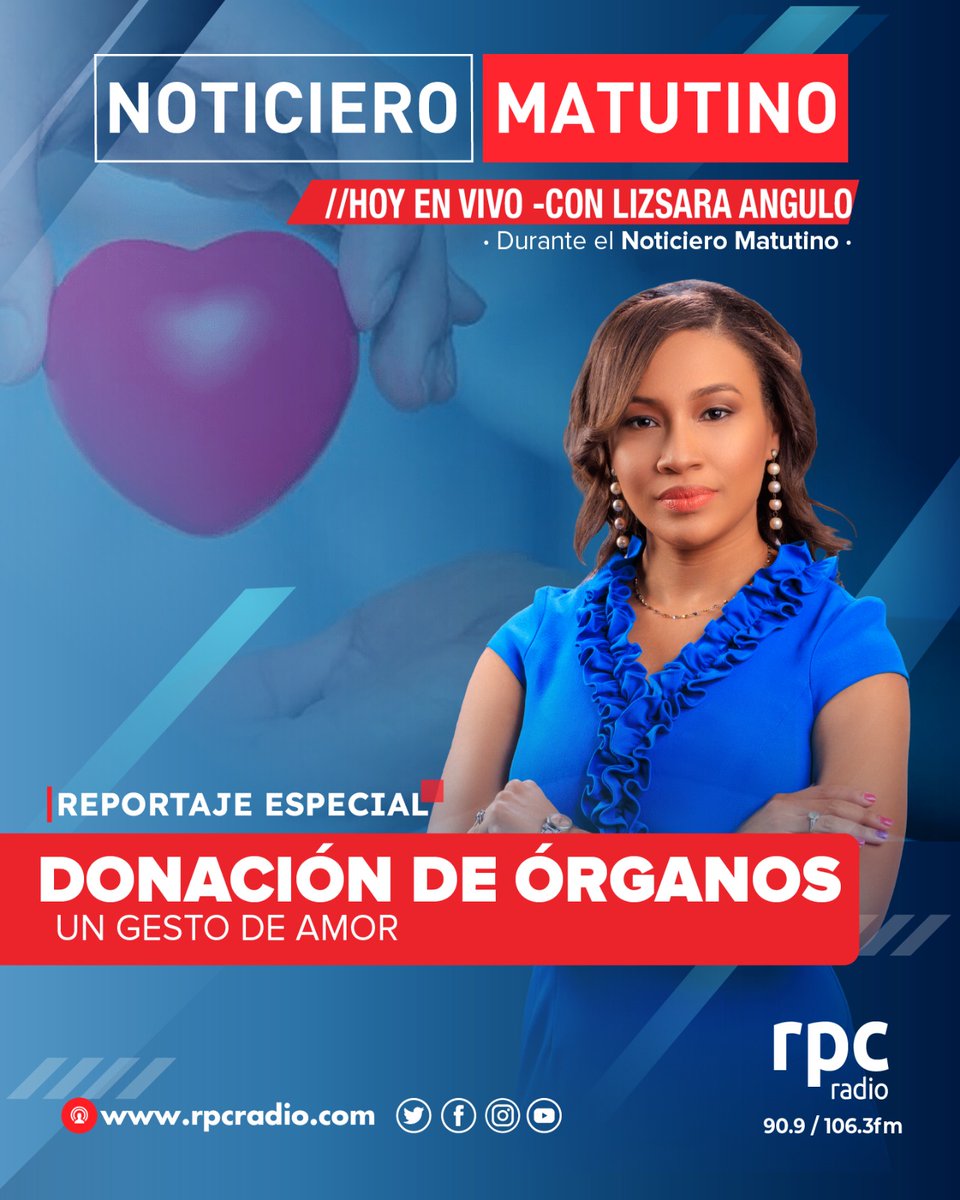 𝗗𝗢𝗡𝗔𝗖𝗜Ó𝗡 𝗗𝗘 Ó𝗥𝗚𝗔𝗡𝗢𝗦, 𝘜𝘯 𝘨𝘦𝘴𝘵𝘰 𝘥𝘦 𝘢𝘮𝘰𝘳

HOY <a href="/lizsaangulo/">Lizsara Angulo Orozco</a>  nos presenta un reportaje especial donde reflejará la realidad de nuestro país ante este tema.

Pendientes a nuestra señal 90.9 o 106.3 FM.