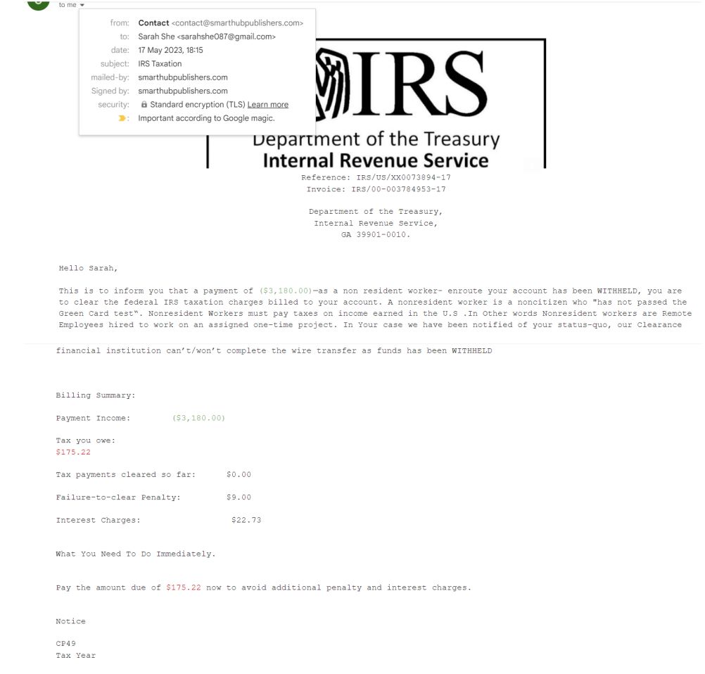 Sarah90279595's tweet photo. @IRStaxpros i worked for a company on project basis and now they are asking me to pay tax before i recieve my payment. Please confirm is it genuine or i have been duped. 
Sharing screen shot. 
Please help !!! https://t.co/vvo3rbyH9B