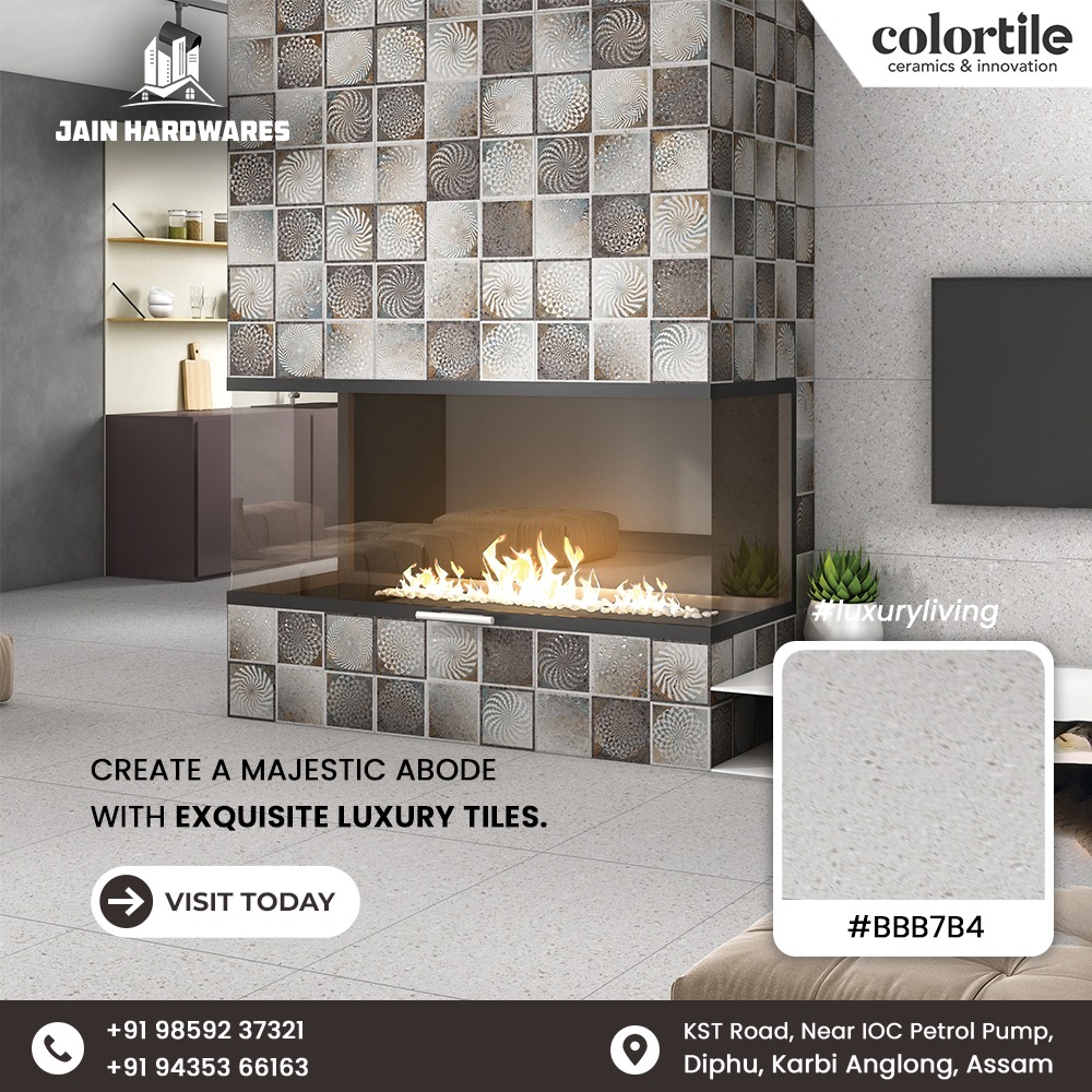 Add a touch of flair to every room with our stylish tiles. Make your home sparkle!

For any queries or order:
📞Call :+919859237321
📍Diphu, Karbi Anglong, Assam.
.
.
.
#tiledesigns #homerenovations #homerenovationideas #chicdecor #interiors4all #tileinspiration #interiordeluxe