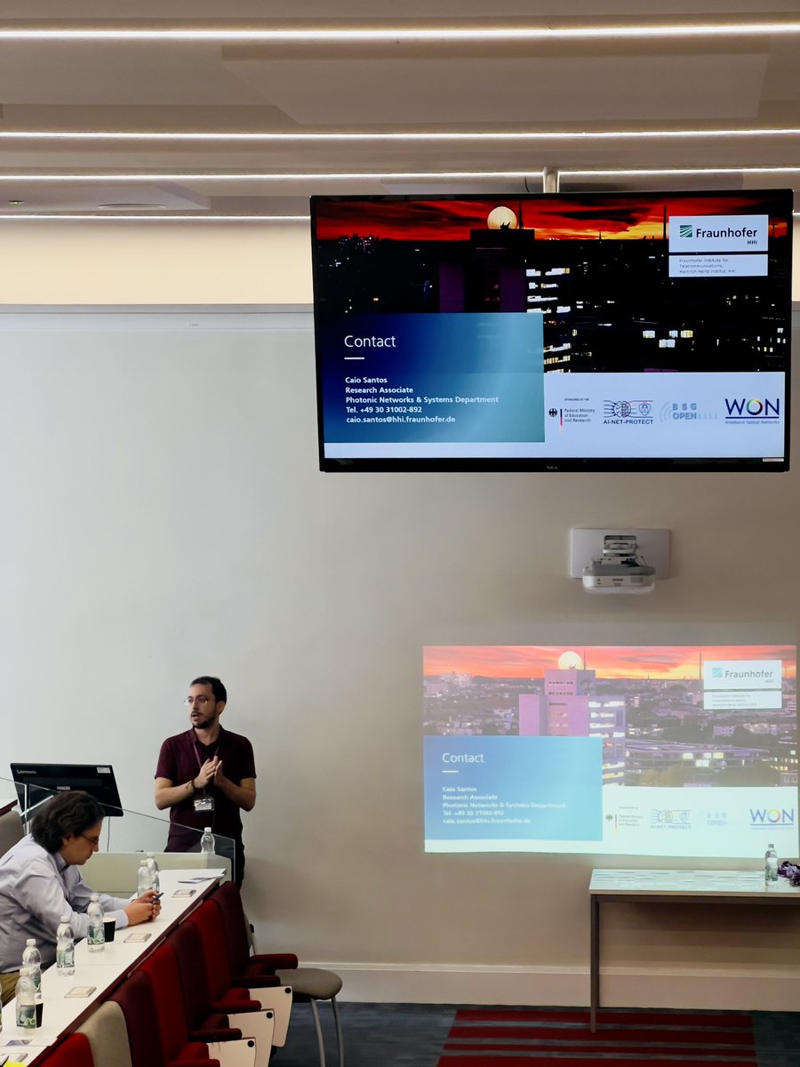 NESTOR Doctoral Network (@nestor_dn_msca) on Twitter photo #EtnWon researcher Caio Santos from <a href="/FraunhoferHHI/">Fraunhofer HHI</a> is presenting his work on
"Automated Dataset Generation and Advances towards Non-Conventional Band’ at <a href="/AstonPhotonics/">Aston Institute of Photonic Technologies</a> Workshop #EtnWon researcher Caio Santos from <a href="/FraunhoferHHI/">Fraunhofer HHI</a> is presenting his work on
"Automated Dataset Generation and Advances towards Non-Conventional Band’ at <a href="/AstonPhotonics/">Aston Institute of Photonic Technologies</a> Workshop