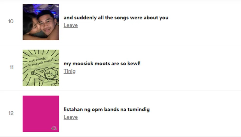 From "embutido seller" to "and suddenly all the songs were about you". 🧡😂

Stream 'LEAVE' on Spotify!!!
spoti.fi/3IThOXu