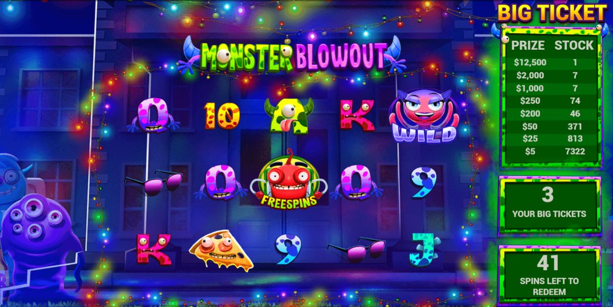 RealVipSlots's tweet photo. Monster Blowout may be full of monsters, but these are the friendly kind. Claim your Free Entry to today’s #FreeRoll at https://t.co/tcQgFwL0nN using code MONSTER.
#WouldYouLoveAMonsterMan #ArrowsEdge https://t.co/Z6BEDKLbum