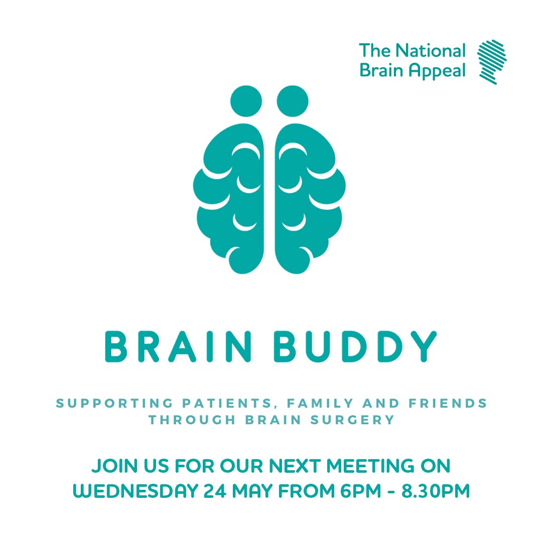 Brains and answers collide in @brainbuddyuk's next in-person meeting! Hear first-hand experiences of neurosurgery from two patients, including a Q&A with neurologists from #TheNationalHospital 🏥

Voluntary donations welcomed. Register ➡️ eventbrite.co.uk/e/brain-buddy-…