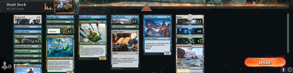 Eijin91's tweet photo. I guess my journey into limited is going well. 
I still find the fact that Draft doesn't give you any Play-in point is kinda lame. 

Had fun. #MTGArena https://t.co/66sfHc3zAR