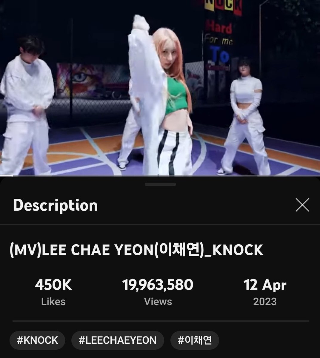 hunhundown's tweet photo. A little more push for Knock MV to 20M views

We can do it! Let's go
https://t.co/LjyMAb4hiR

#LEECHAEYEON #KNOCK https://t.co/vEpmETO48u
