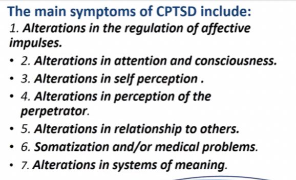 Complex Post Traumatic Stress Disorder (although I do not like the stigma attached to the word “disorder”).   #cptsd