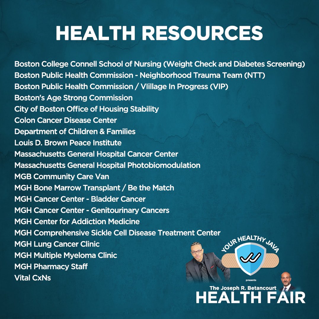 javawithJimmy's tweet image. YOUR HEATHCARE MATTERS!!! 

We’re gearing up for Saturdays #YourHealthyJava Joseph R. Betancourt Health Fair this Saturday at 11 AM in the heart of Boston’s Grove Hall. 

See some of the highlights and resources. 

Thank you to @JanssenGlobal 

jwj.info/hfreg23