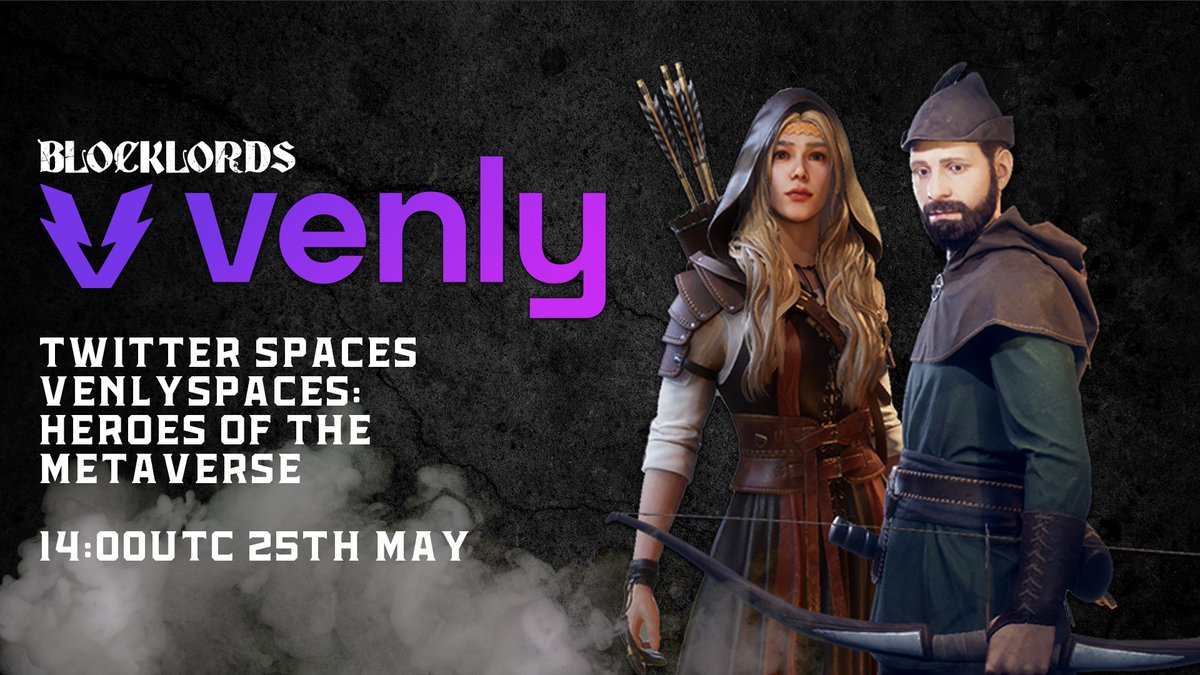 BLOCKLORDS's tweet photo. 🎉 Exciting news! We're proud to announce our partnership with @Venly_io💜Venly Wallet will soon be supported in #BLOCKLORDS, offering an incredible marketplace experience!

Join the hype and enter our #giveaway of 10 Hunters! 🎁

Enter here: https://t.co/6nuHtAeJno https://t.co/Ju8mdYYorK