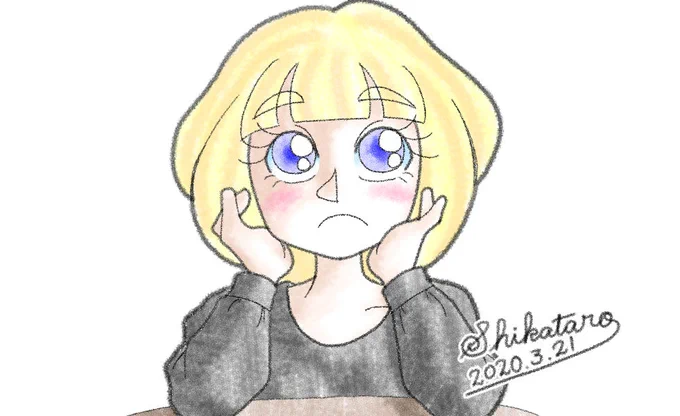 雨止まないかなぁ みたいな感じ  過去絵  #イラスト #オリジナル #CLIPSTUDIOPAINT