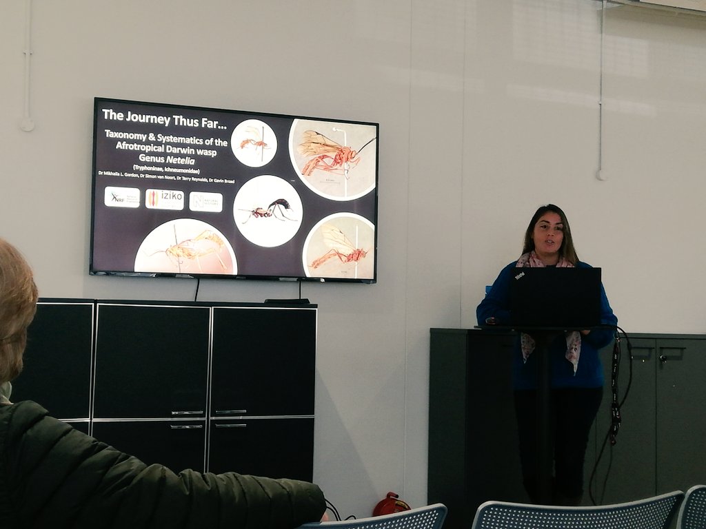International Museums Day <a href="/Iziko_Museums/">Iziko_Museums</a>. Staff displaying their collections and Dr Mikhaila Gordon presenting her postdoc work on the ichneumonid genus Netelia