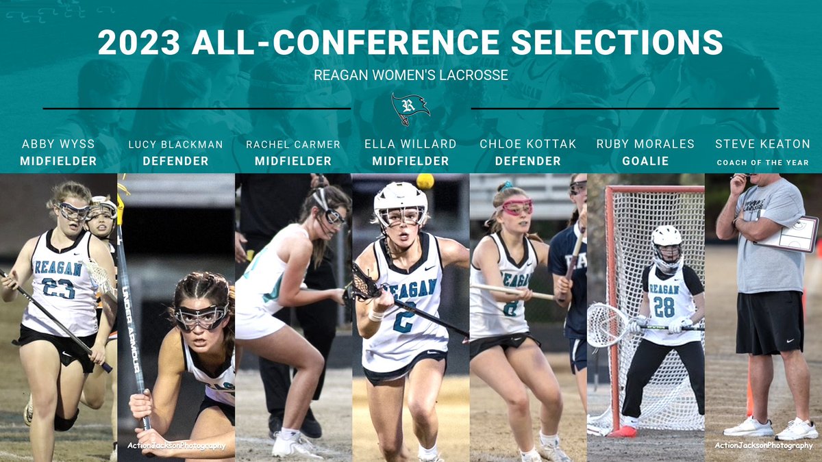 Your 2023 WLAX All-Conference Selections. 
<a href="/abbymwyss/">Abby Wyss</a> - M/A
<a href="/lucyblackman8/">lucy blackman</a> - Def
<a href="/RachelCarmer/">rachel carmer</a> - M/A
<a href="/ella_willard/">Ella Willard</a> - M/A
Chloe Kottak - Def
@_ruby_morales_ - G

<a href="/RRHSAthletics/">Reagan Athletics</a>