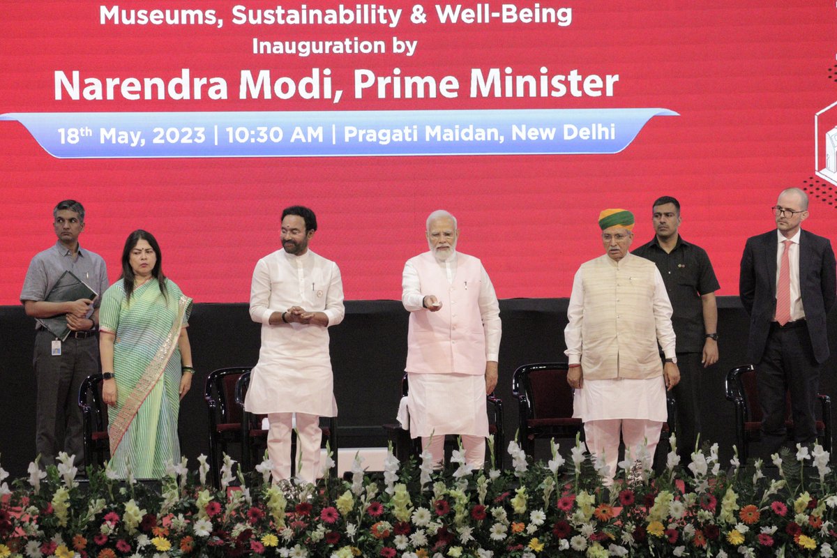 The Inauguration of the #InternationalMuseumExpo2023 by Hon’ble Prime Minister Narendra Modi was a testament to India's unwavering long standing dedication to preserving, protecting, and promoting its rich cultural heritage. 

#MuseumsReimagined 

(1/2)