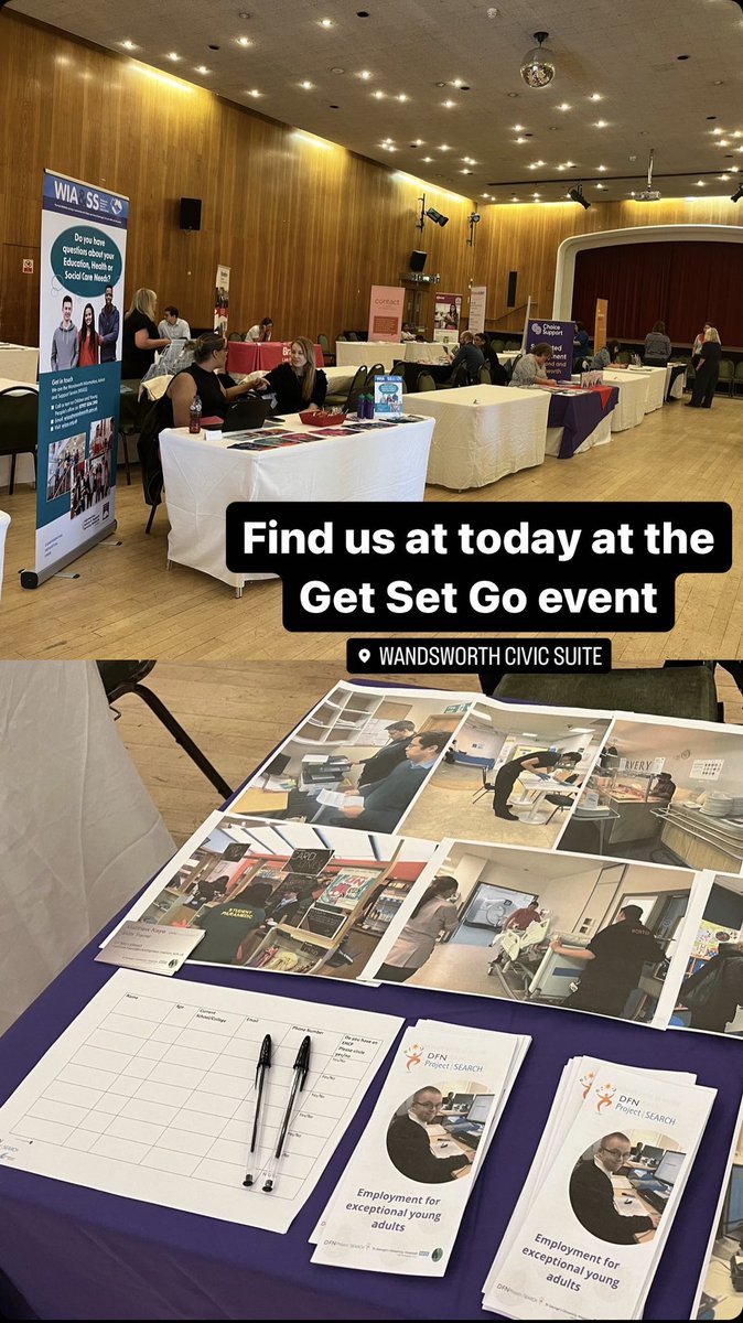 Find us today Wandsworth Civic Suite for the Get Set Go event. @wandbc 

@dfnsearch @StGeorgesTrust @cricketgreensch 

#supportedemployment #inclusionrevolution #learningdifficulties #GlobalAccessibilityAwarenessDay #autismawareness