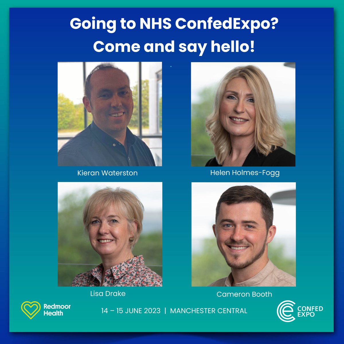 Don't miss out on the chance to meet the Redmoor Health team at the @confedexpo on June 14-15 in Manchester! Come visit us at stand D9. 

#NHSConfedExpo #PrimaryCare #GeneralPractice