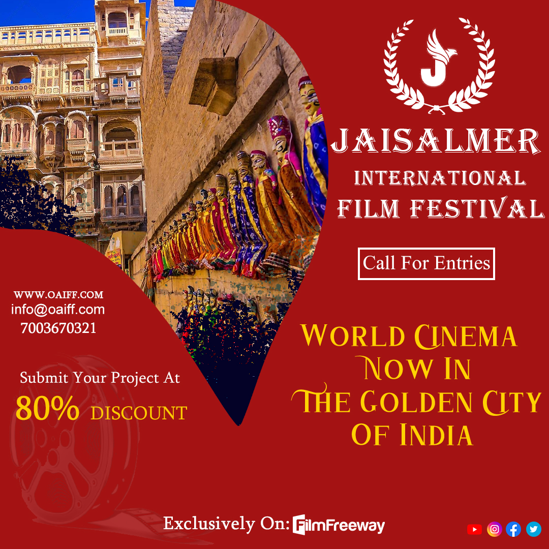jiff_twit's tweet photo. 𝐉𝐚𝐢𝐬𝐚𝐥𝐦𝐞𝐫 𝐈𝐧𝐭𝐞𝐫𝐧𝐚𝐭𝐢𝐨𝐧𝐚𝐥 𝐅𝐢𝐥𝐦 𝐅𝐞𝐬𝐭𝐢𝐯𝐚𝐥 is accepting submissions at 𝟖𝟎% 𝐃𝐢𝐬𝐜𝐨𝐮𝐧𝐭 in all categories .
𝐃𝐈𝐒𝐂𝐎𝐔𝐍𝐓 𝐂𝐎𝐃𝐄 : JIFF80
𝐒𝐮𝐛𝐦𝐢𝐬𝐬𝐢𝐨𝐧 𝐋𝐢𝐧𝐤 : https://t.co/e1VqfAUs8h
Don't miss the opportunity to win ! https://t.co/3Grmn8kLqf