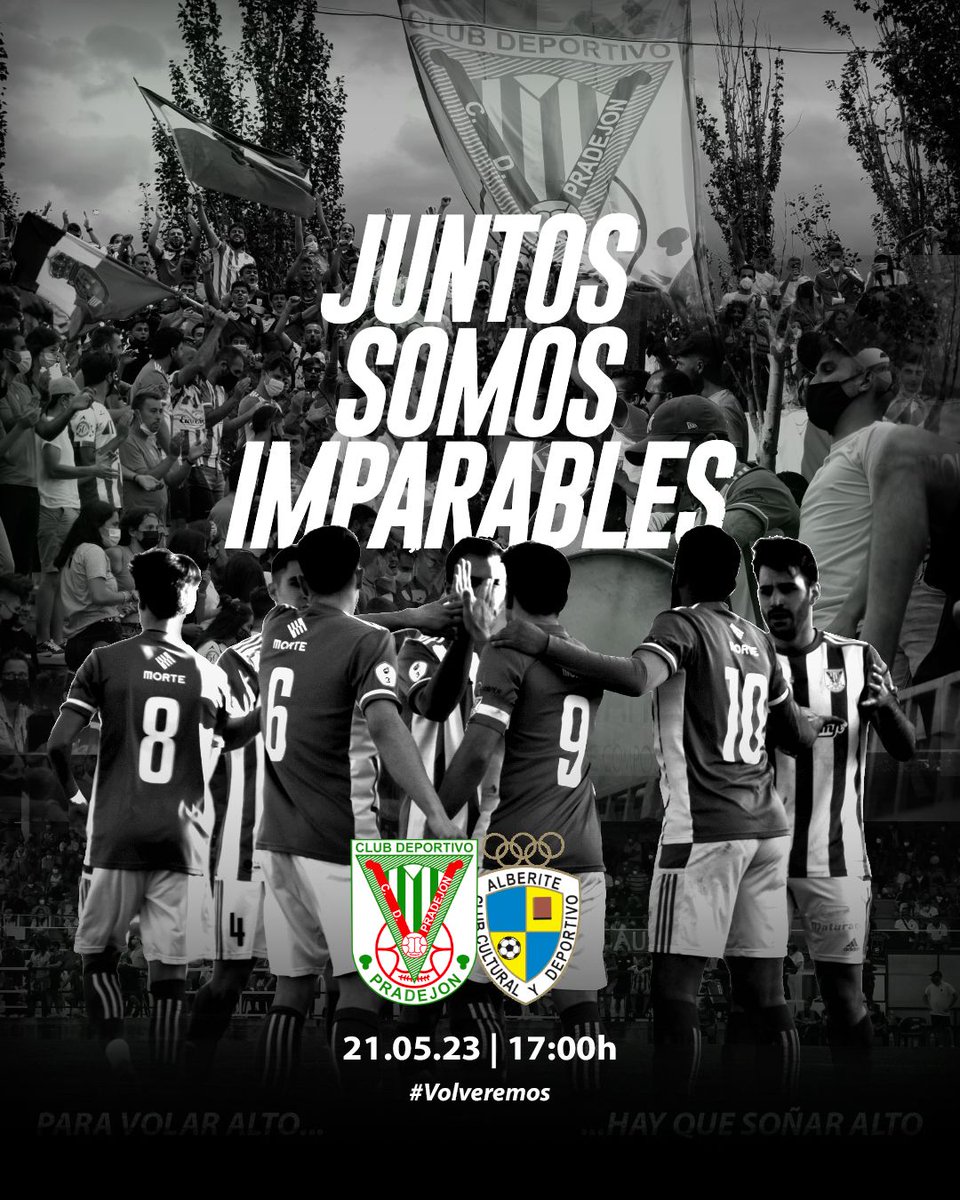 El domingo a las 17:00 es el momento,el partido que llevamos preparando toda la temporada.Pero es el partido en el que os necesitamos, vente al municipal a animar a tu amigo,vecino o familiar y danos tu apoyo desde la grada.Eres nuestro jugador n* 12,no falles!!!!
<a href="/CDPradejon/">CD Pradejón</a>