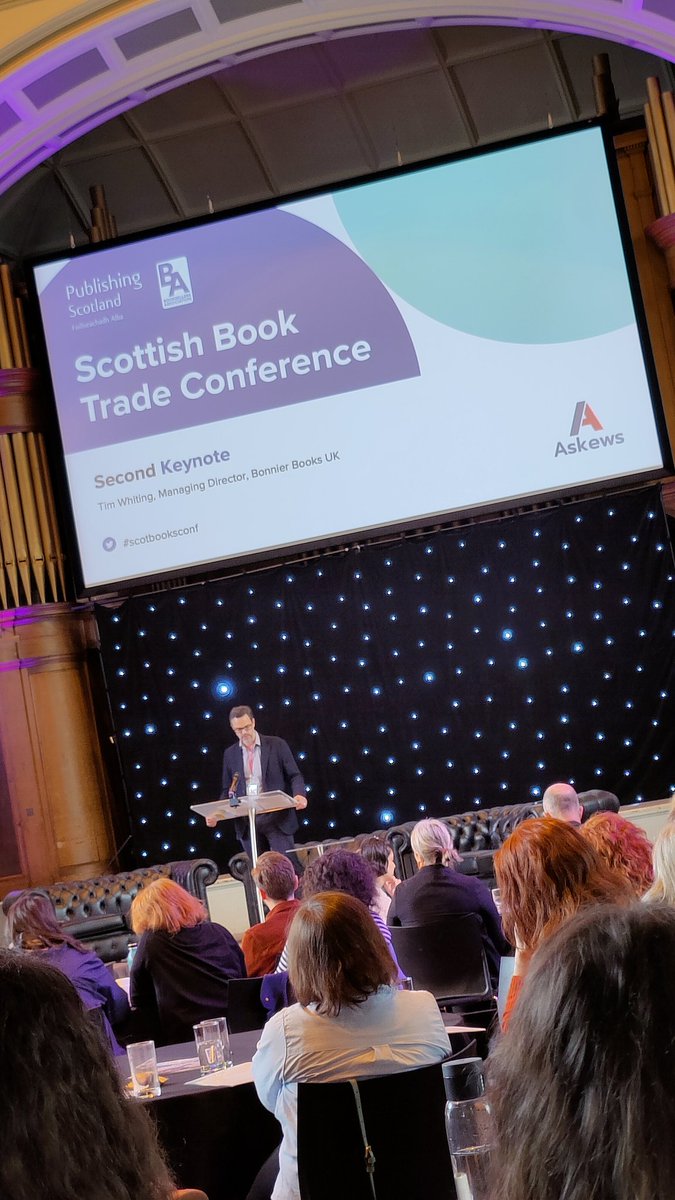 Askews are very proud to be sponsoring this fascinating talk from @Timwhiting @bonnierbooks_uk at the @PublishScotland @BAbooksellers Scottish Book Trade Conference 2023 #scotbookconf