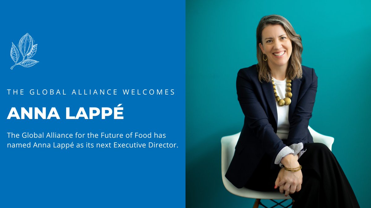 Breaking: We are excited to announce that Anna Lappé has been named as our new Executive Director.

With a lifelong dedication to #FoodSystemsTransformation, @annalappe brings expertise and passion for justice, health, equity, and climate resilience.

More ow.ly/qIe550OpQ3b