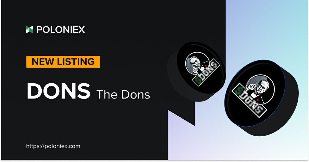 New listening <a href="/TheDonsCoin/">The DONS</a> 

Wherever there is opportunity The $DONS will be there. $DONS is a fun and exciting way to participate in the world of cryptocurrency while also showing off your love for memes.

Click to know:
support.poloniex.com/hc/en-us/artic…

#Poloniex #Dons