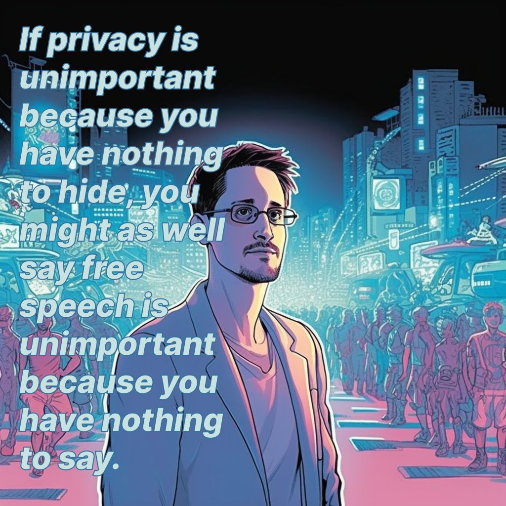 "If you think privacy is unimportant for you because you have nothing to hide, you might as well say free speech is unimportant for you because you have nothing to say."

- Edward Snowden <a href="/Snowden/">Edward Snowden</a>
