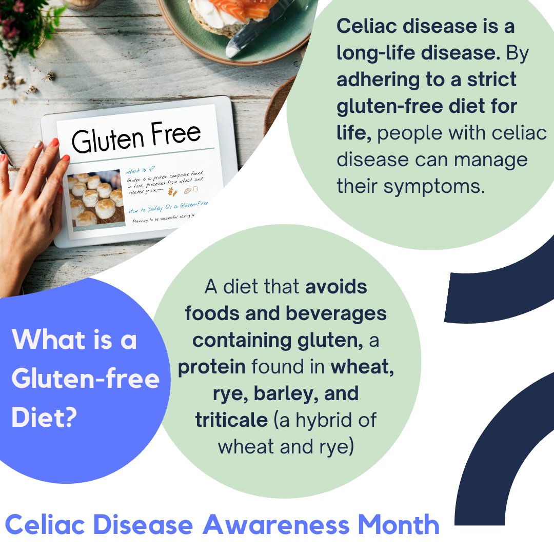 The gluten-free diet still stands as the only long-term management method for people with celiac disease. Adherence to the diet requires guidance from a Registered Dietitian to avoid malnutrition. 

#celiac #celiacawarenessmonth #glutenfree #celiacdisease #chronicillness