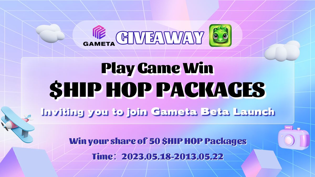 monstopia_yolo's tweet image. 🎉Thrilled to announce our partnership with @Gameta_Official

🎁We are giving away 50 $HIP HOP Packages!

⏳18th ~ 22th May 12:00 UTC

Gameta is OPEN for pre-registration! Get #freeNFT 

To enter:
1. Follow &amp;amp; RT
2. Claim here: hippo-dash.com

⏳#BNBChain #p2e #gamefi