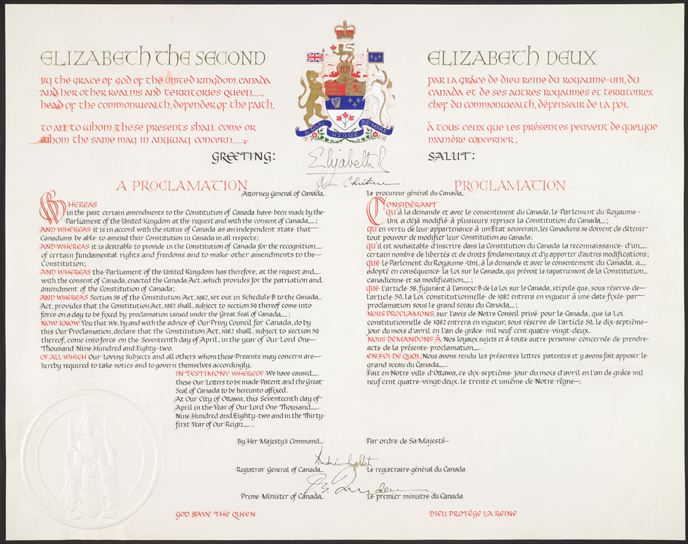 LibraryArchives's tweet image. Canada became its own country in 1867, but #DYK for 100+ years, our constitution could only be amended by the U.K.? 

On April 17, 1982, the Proclamation of the Constitution Act, 1982 was signed, repatriating amendment power to Canada.