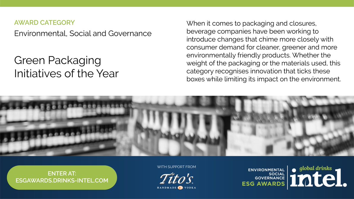 Is your company planning on becoming 0% plastic this year? Have you reduced weight of glass bottles? 
Global Drinks Intel ESG Awards 2023 - a unique and programme to raise awareness and reward the achievements. Enter now bit.ly/3WhuT4O
#environment #sustainable