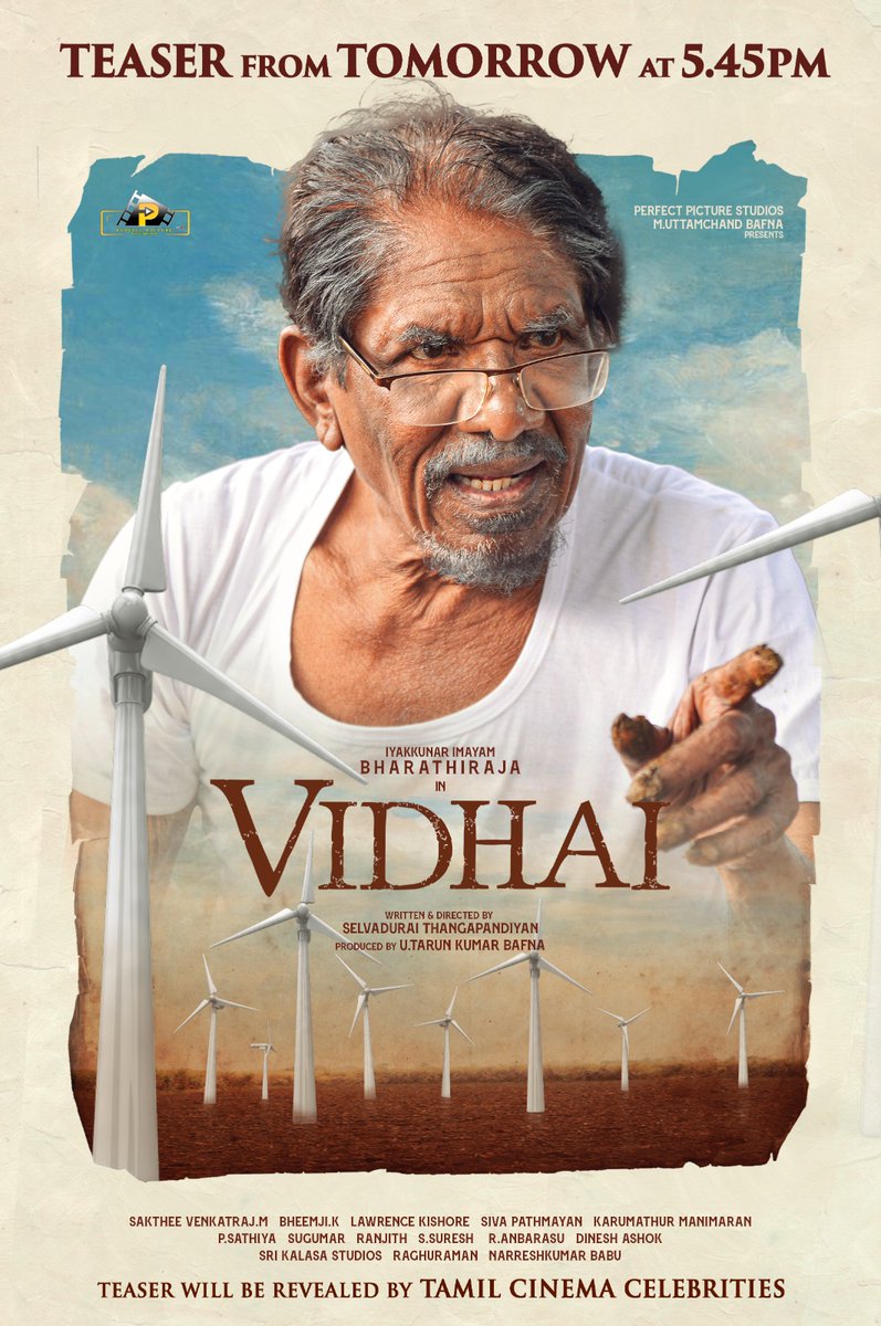 We are Happy to Announce #Vidhai Teaser From Tomorrow 5.45 pm @topshortsoffl @PerfectPictureO @tarunkumarbafna