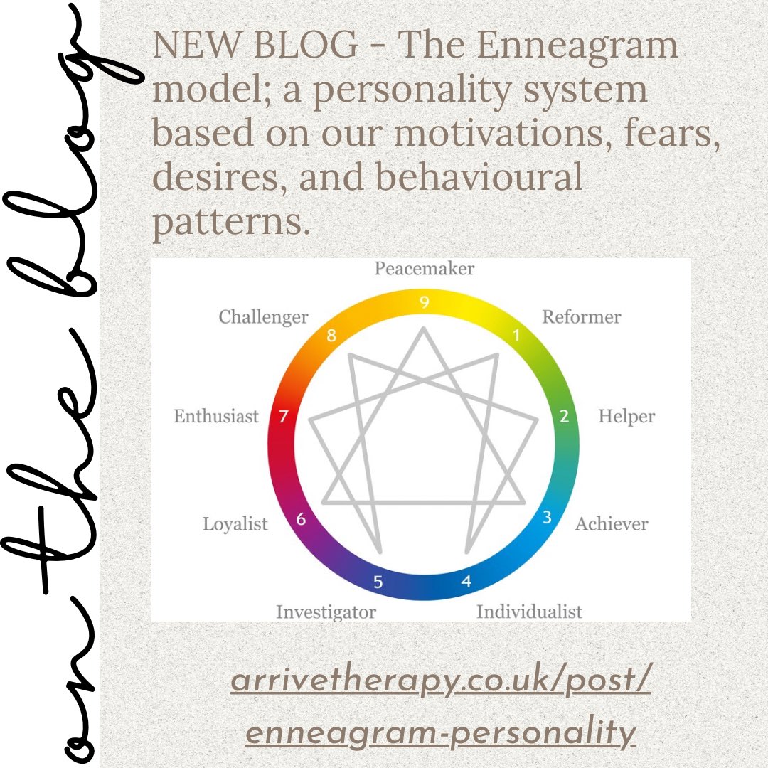 kathysirenia's tweet image. This blog looks at the Enneagram model - a fun personality system that categorises individuals into nine distinct types.

Visit - arrivetherapy.co.uk/post/enneagram…

#enneagrammemes #enneagramtype #enneagramtypes #personality #personalitytypes #psychology #enneagramlife #enneagramtalk