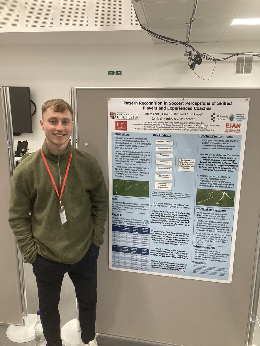 A nice opportunity for <a href="/JamesFeist_/">James Feist</a> to also share findings from his MSc project on pattern recognition in football <a href="/ESAN_Network/">ESAN</a> #ESAN2023