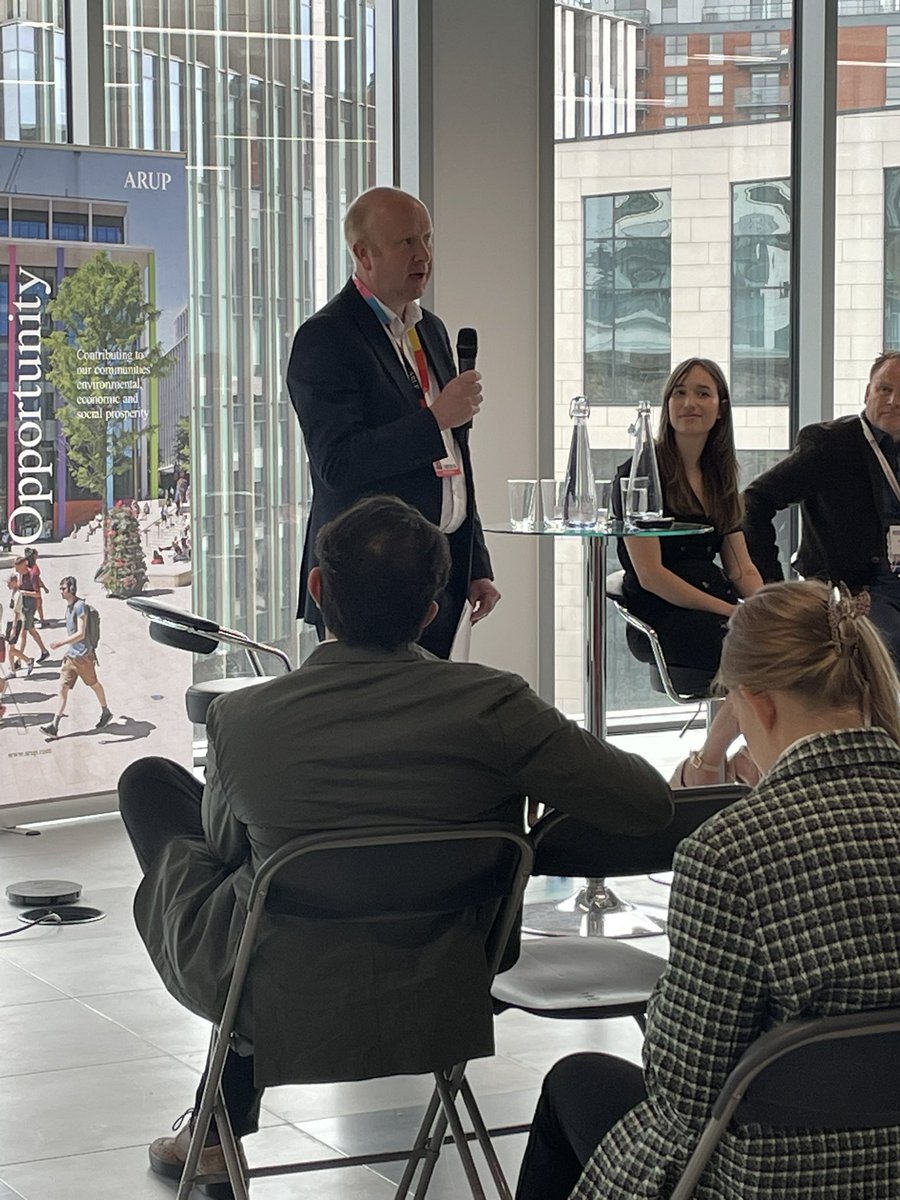 Delighted to be at @ArupUK last formal event at #UKREiiF this morning - Workplace of the future discussion in our brand new office space, opened by Arup Director Tom Bridges.  @wellingtonplace. #WeAreArup #NetZero