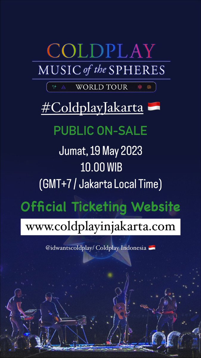 Coldplay Indonesia tweet media