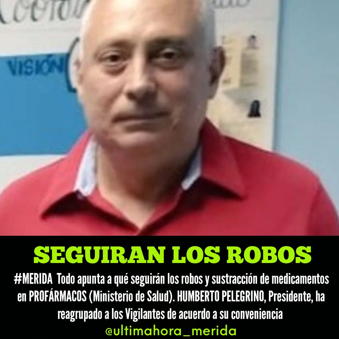 4Fguerrilla's tweet photo. #Denuncia Seguirá la CORRUPCIÓN y los ROBOS en PROFARMACOS #Merida una empresa del @MinSaludVE sin que haya denuncia que valga. #OjoPelao INTOCABLES? Mano dura. Caiga quien caiga!
@NicolasMaduro
@dcabellor
@TarekWiliamSaab
@MagaGutierrezV 
@MinpublicoVEN
#CooperacionySolidaridad https://t.co/Sold5qxsQk