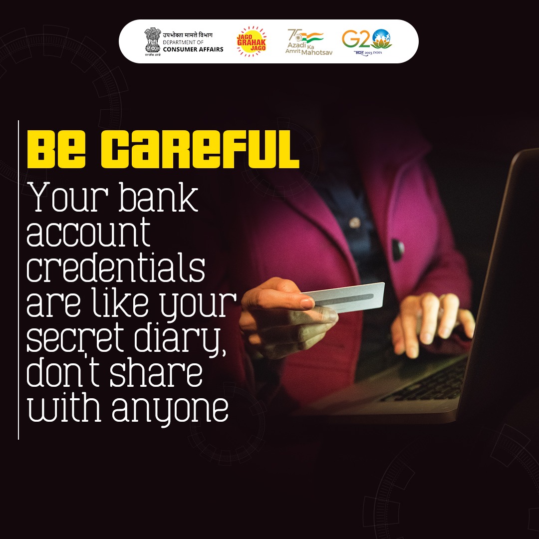 jagograhakjago's tweet photo. Keeping your bank account credentials secure is crucial to protect your financial information and prevent unauthorized access to your funds.
#bankcredentials #secureinformation #becybersafe https://t.co/F619JwlKH0