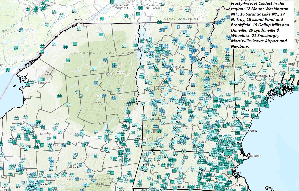 with_hill's tweet photo. #Frosty-#Freeze with record setting anomalous cold at numerous official reporting stations across the region.  We are not done with more frost potential for next week.  Keep your coverings handy, in this high desert-like weather regime, and watch for numerous tic's in the woods. https://t.co/Q56covj0Le
