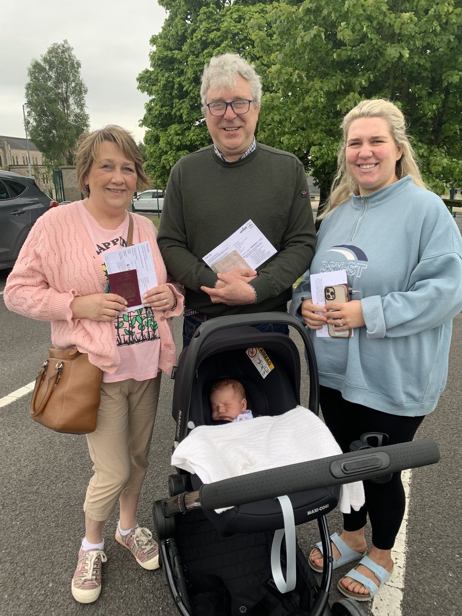 So what will the candidate do to win votes roll out the cute Grandson with some of the family to the polling station