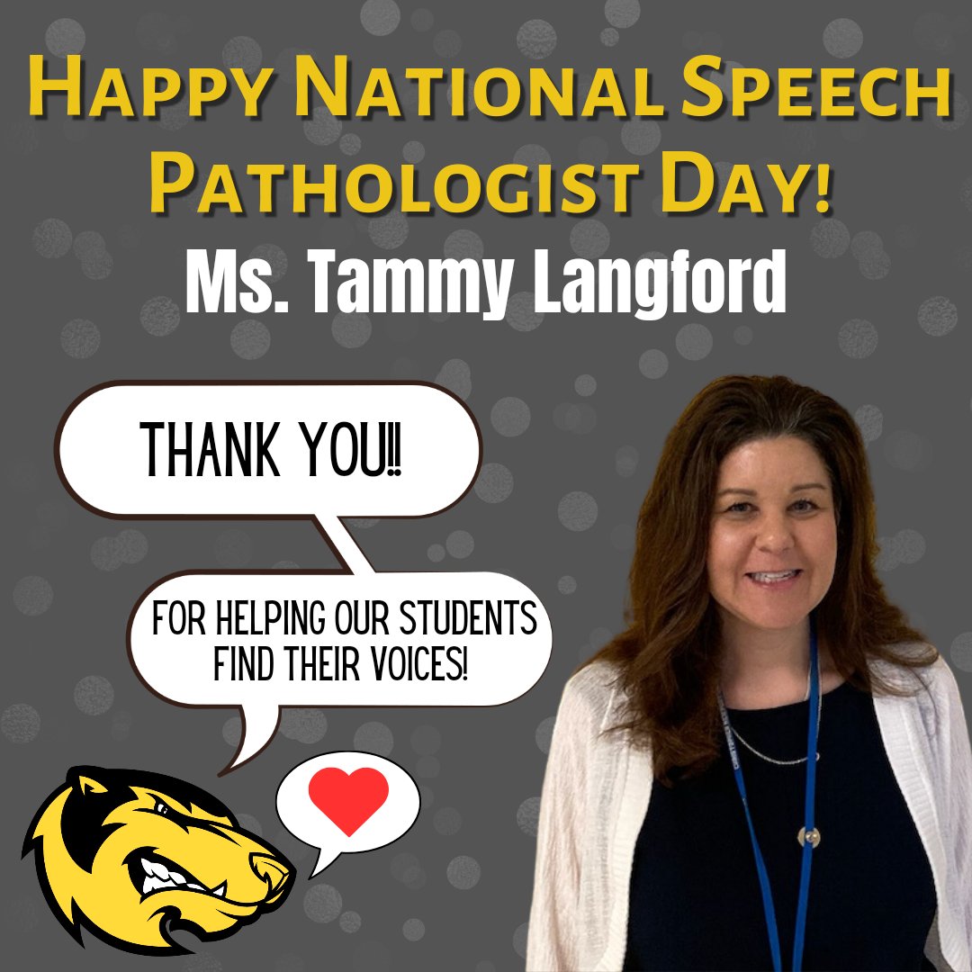 There are people who work in our schools who rarely get acknowledged for the work they do with our students. Today, we want to say thank you to our Speech &amp; Language Pathologist, Ms. Langford, for the work she does with our students. #Wolverinepride #bettereveryday #oneCCPS