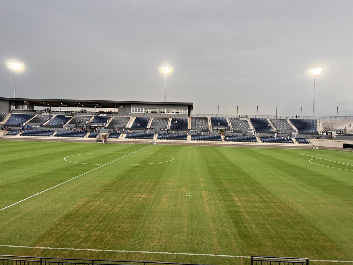 40six's tweet photo. Season ticket seat view! I am so excited for Friday’s first home game at the Joe! #COYBIB #HCFC #soccernauts256 https://t.co/V5RinU2pso