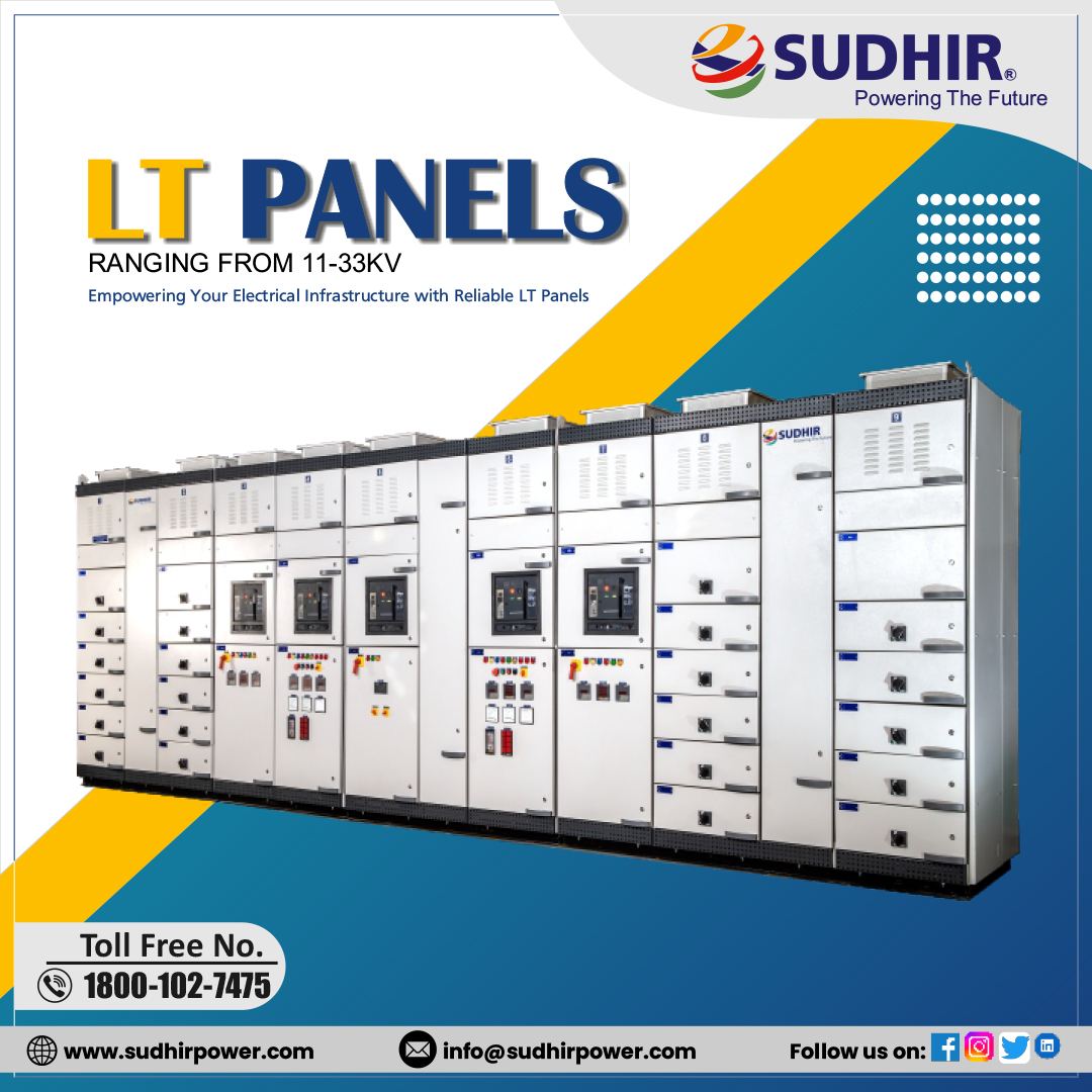Elevate your power distribution system with Sudhir LT Panels!  
𝐄𝐦𝐚𝐢𝐥 : info@sudhirpower.com 
𝐓𝐨𝐥𝐥 𝐅𝐫𝐞𝐞 : 1800 102 7475 
#SudhirLTPanels #PowerDistribution #ReliabilityUnleashed #LTPanels #ElectricalSolutions #PanelBoards #EnergyManagement #IndustrialPower