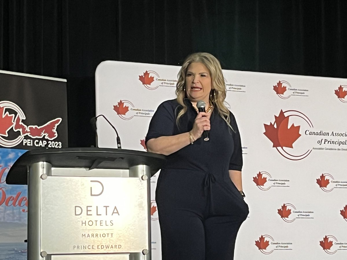 <a href="/DrJCarrington/">Dr. Jody Carrington • Psychologist</a> <a href="/CdnPrincipals/">CdnPrincipals</a> #peicap2023 Day 2.  Jody Carrington has the crowd ready for learning.