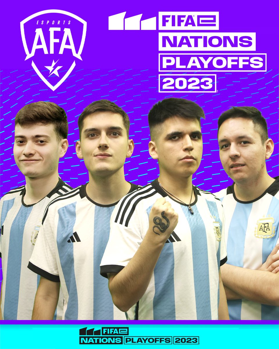 AFA ESPORTS 🇦🇷 (@afaesports) on Twitter photo ¡Equipo confirmado para los Playoffs!
🎮 <a href="/Nicolas99fc/">nicolas99fc</a>
🎮 <a href="/Tom_gauna/">tomgauna</a>
🎮 <a href="/Matiasbonanno9/">Matias Bonanno</a>
🎮 <a href="/CharlyHuman/">CharlyHuman</a>
🗓️ 19 al 21/5
🕕 18:00 horas
📲🖥️ twitch.tv/afaesportsofic…
🔜 Rumbo a la <a href="/FIFAe/">FIFAe</a> Nations Cup
#RoadToFeNC
#VamosSeleccion 🇦🇷 ¡Equipo confirmado para los Playoffs!
🎮 <a href="/Nicolas99fc/">nicolas99fc</a>
🎮 <a href="/Tom_gauna/">tomgauna</a>
🎮 <a href="/Matiasbonanno9/">Matias Bonanno</a>
🎮 <a href="/CharlyHuman/">CharlyHuman</a>
🗓️ 19 al 21/5
🕕 18:00 horas
📲🖥️ twitch.tv/afaesportsofic…
🔜 Rumbo a la <a href="/FIFAe/">FIFAe</a> Nations Cup
#RoadToFeNC
#VamosSeleccion 🇦🇷